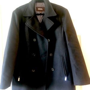 Men’s Michael Kors black peacoat - Large